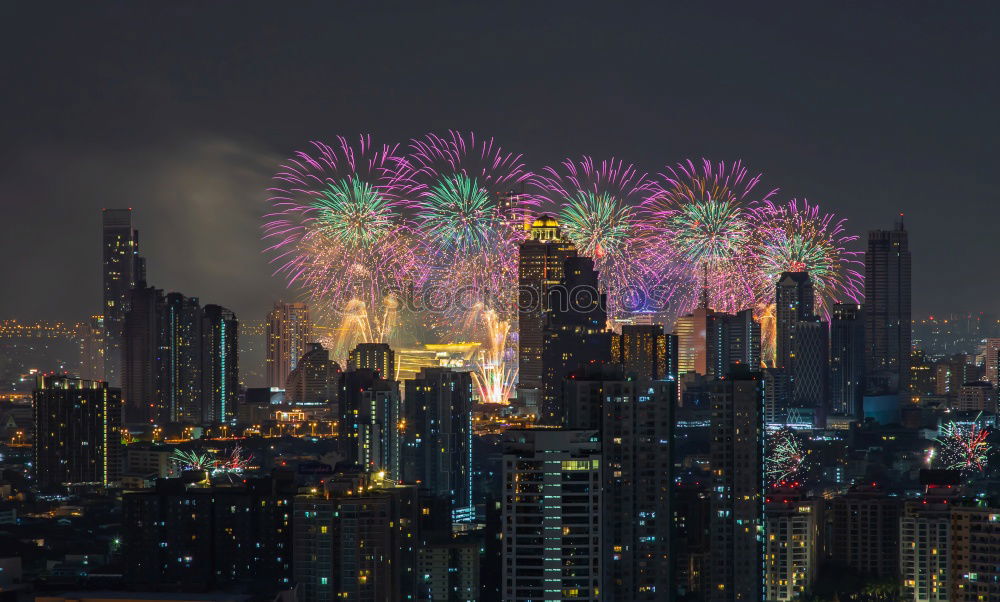 Similar – Hong Kong Fireworks Nacht