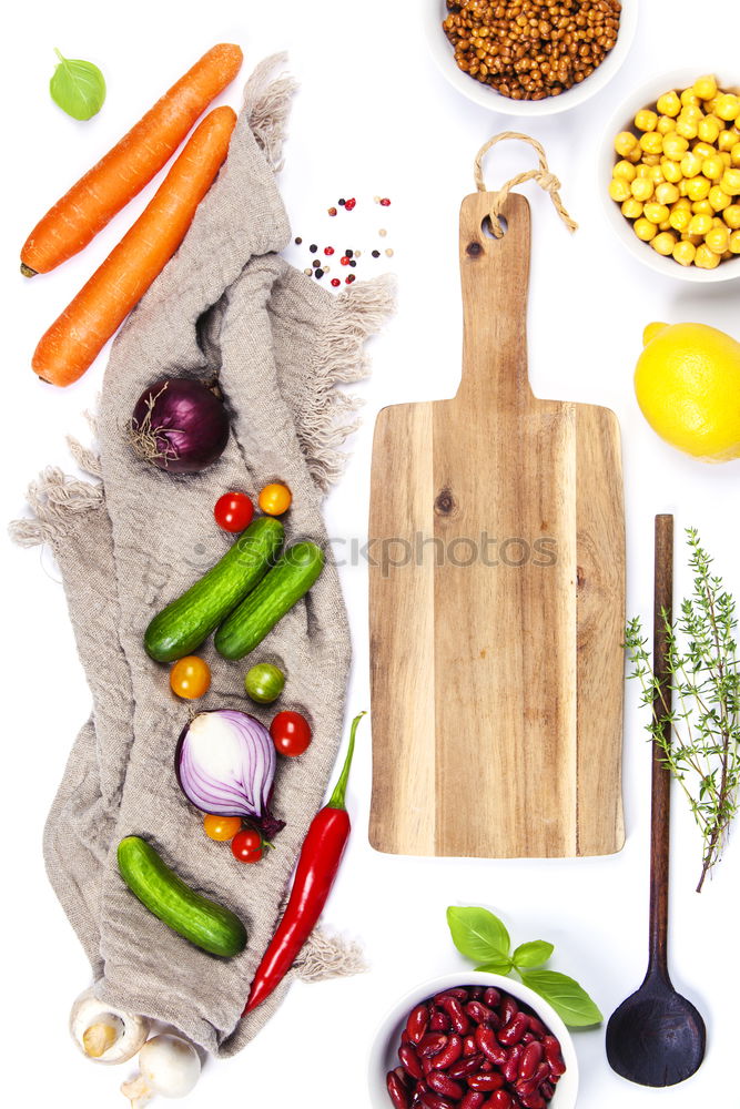 Similar – Image, Stock Photo Fresh vegetables for salad