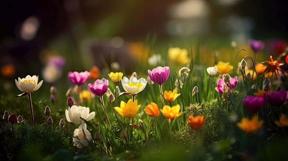 Similar – Weiße Blumen im Wald nahe einer Quelle