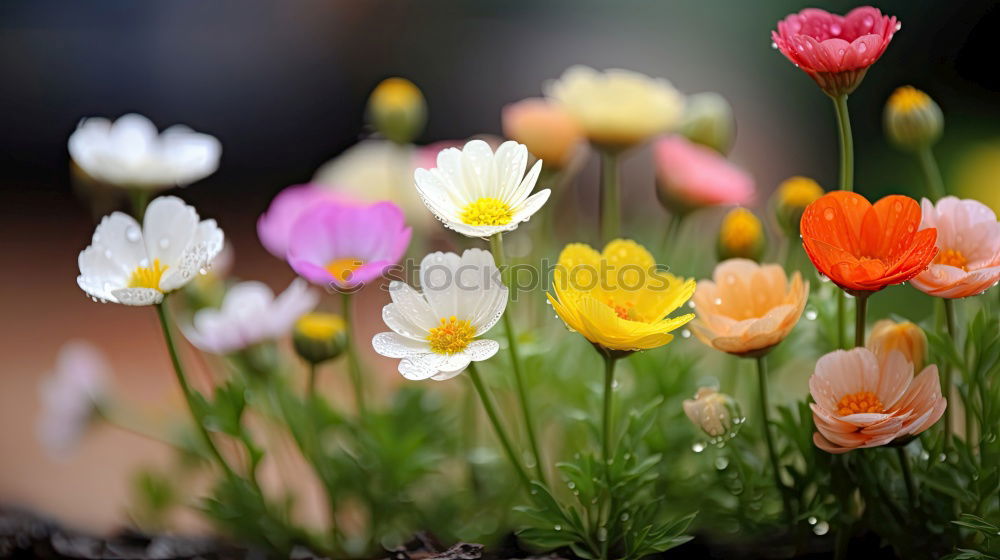 Similar – Frühlingsblumen bei Sommertemperaturen