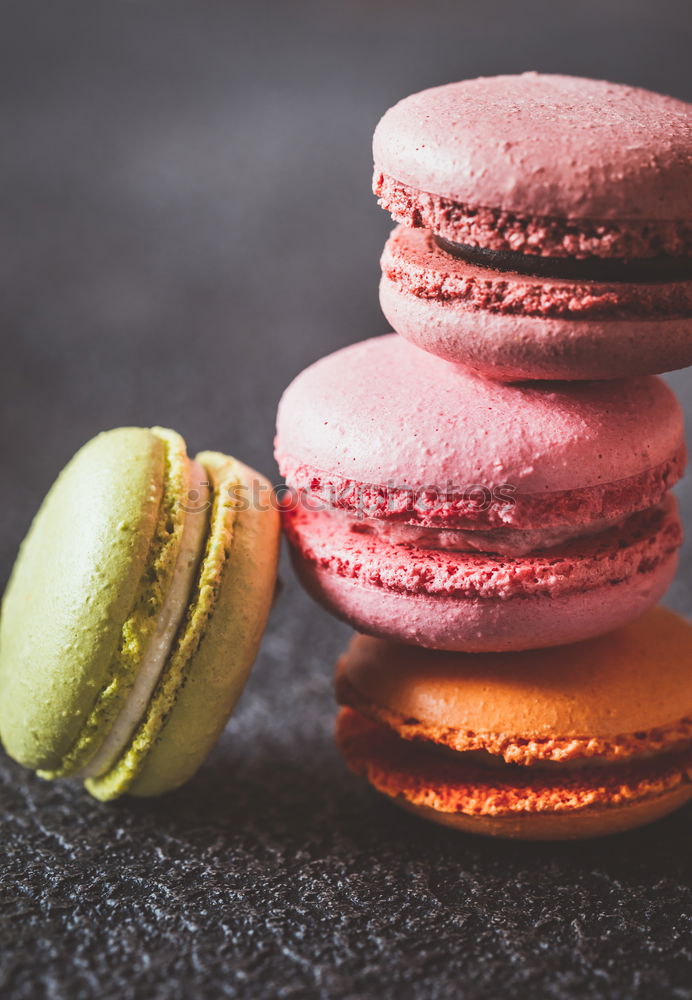 Similar – Chocolate, coffee and vanila macarons