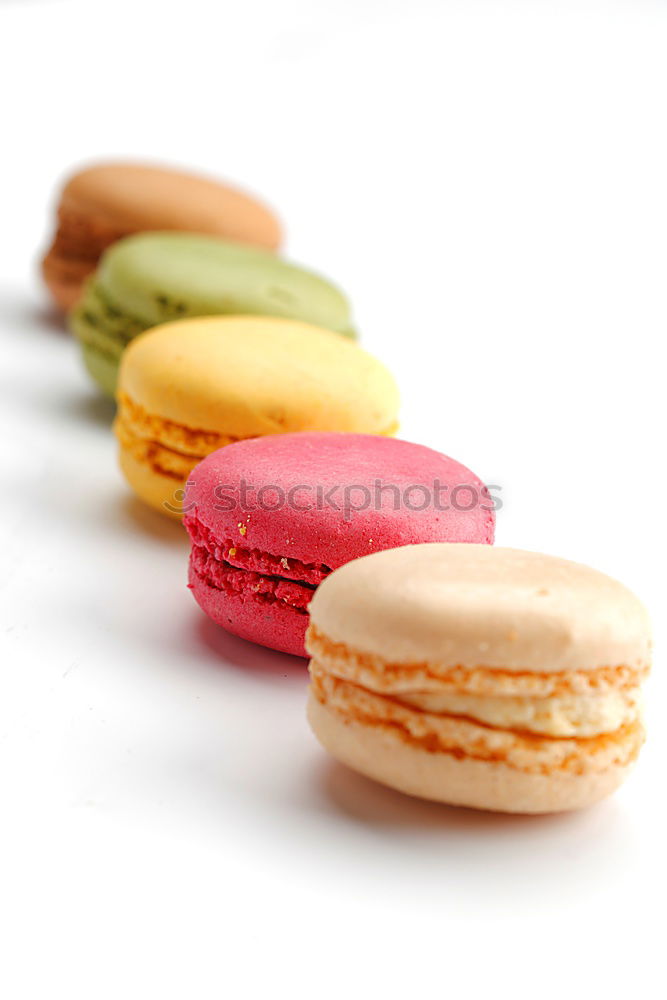 Similar – Image, Stock Photo Colorful macarons on white wooden table