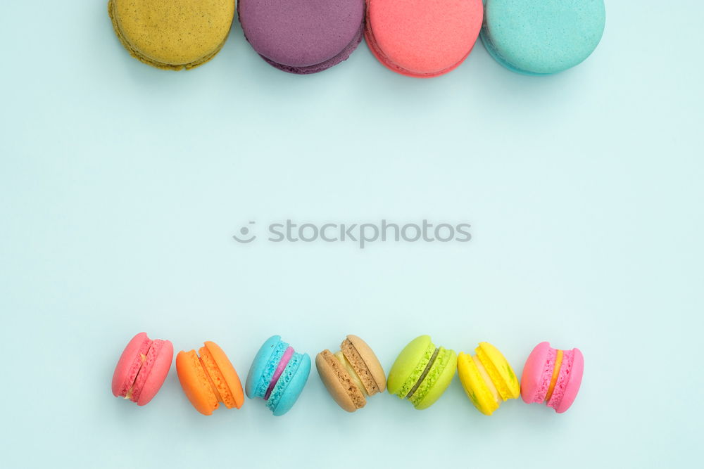 Similar – Image, Stock Photo cake of almond flour with cream macarons