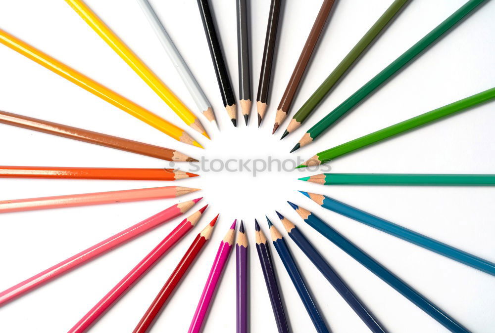 Similar – Image, Stock Photo Idea sharing concept, multicolored pencils on blue background