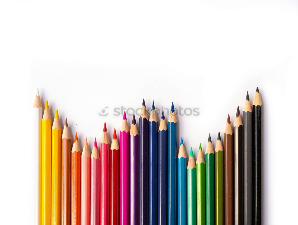 Similar – Crayons on white background