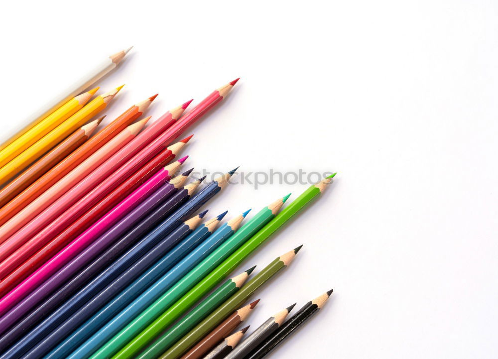 Similar – Crayons on white background