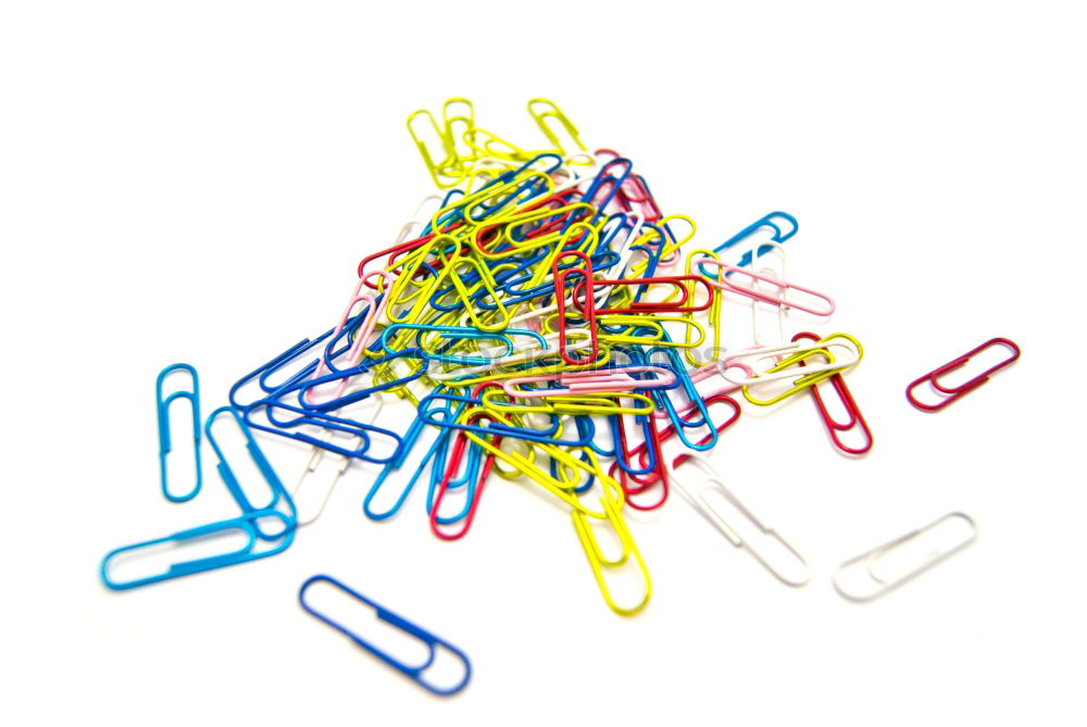 Similar – Image, Stock Photo colored paperclips