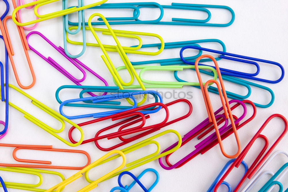 Similar – Image, Stock Photo colored paperclips