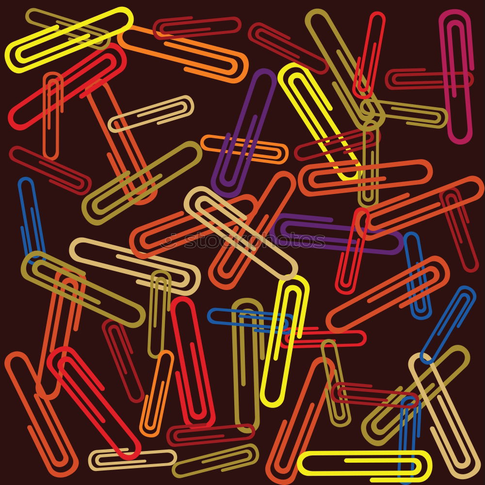 Image, Stock Photo colored paperclips