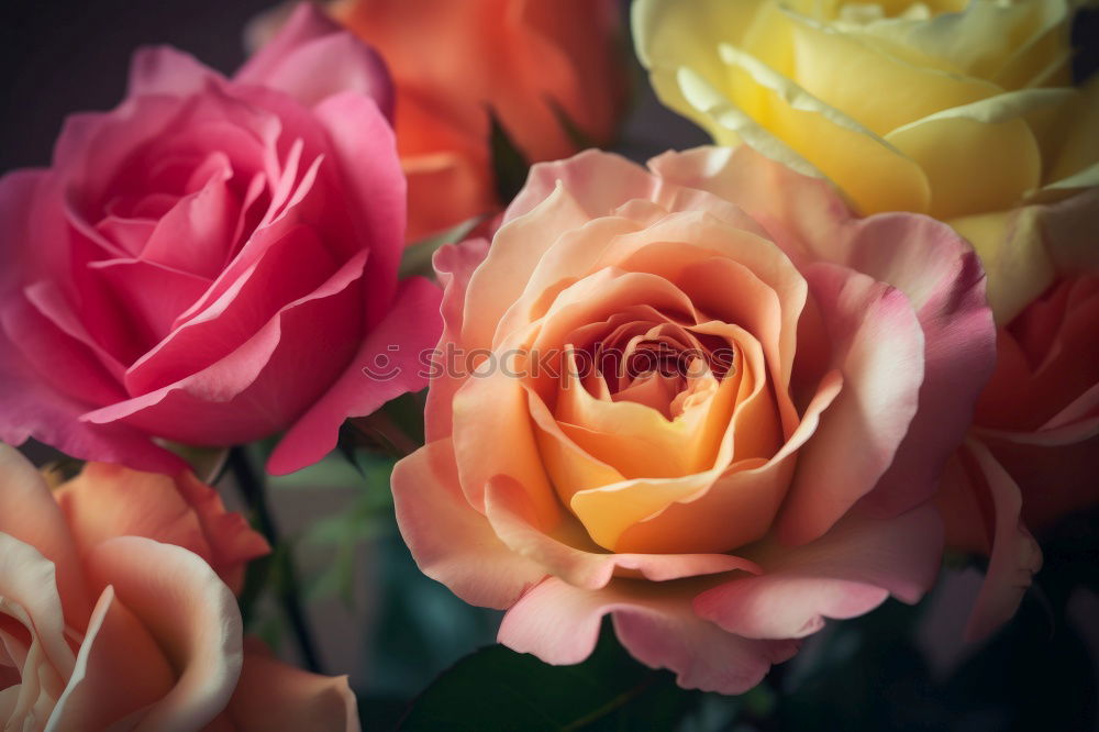 Similar – Image, Stock Photo Flower bouquet with Gerbera give away