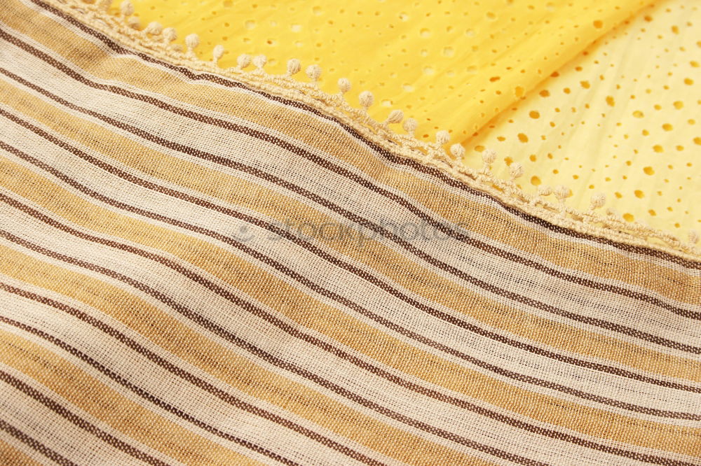 Similar – Image, Stock Photo Yellow retro terry shower curtain held by a crocheted border