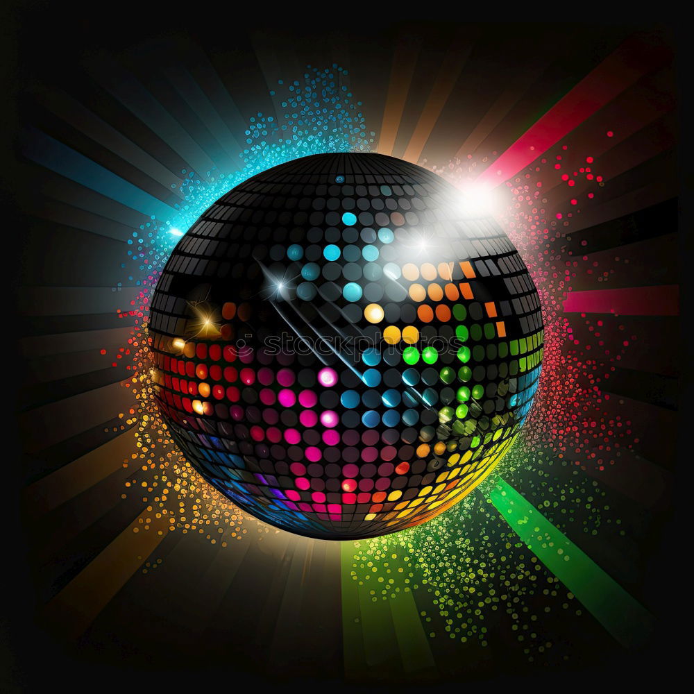 Similar – Image, Stock Photo Mirror ball retro background