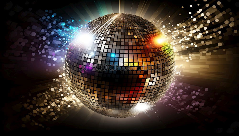 Similar – Image, Stock Photo Mirror ball retro background