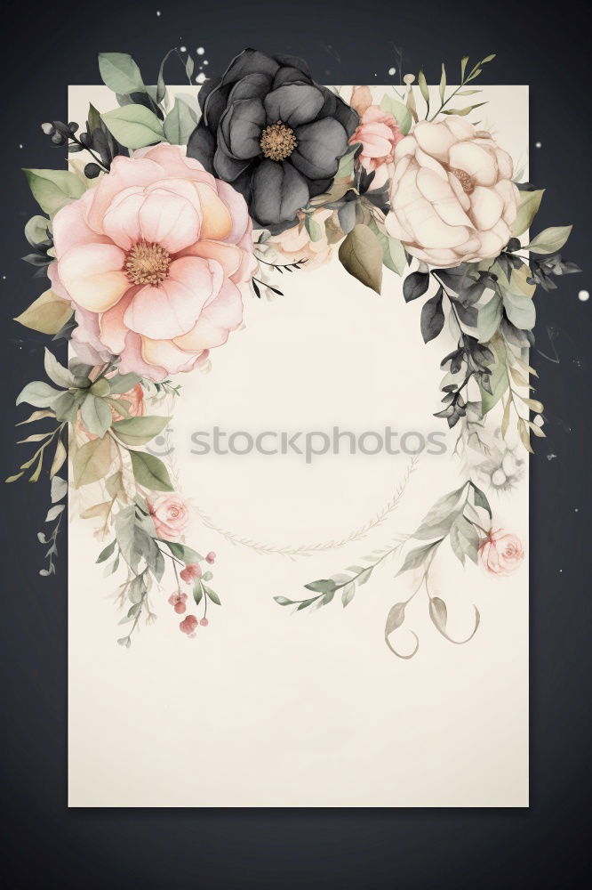 Tree blossoms on rustic background , Frame