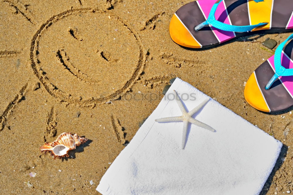 Similar – Image, Stock Photo Towel, floats, water gun and sunscreen on the beach