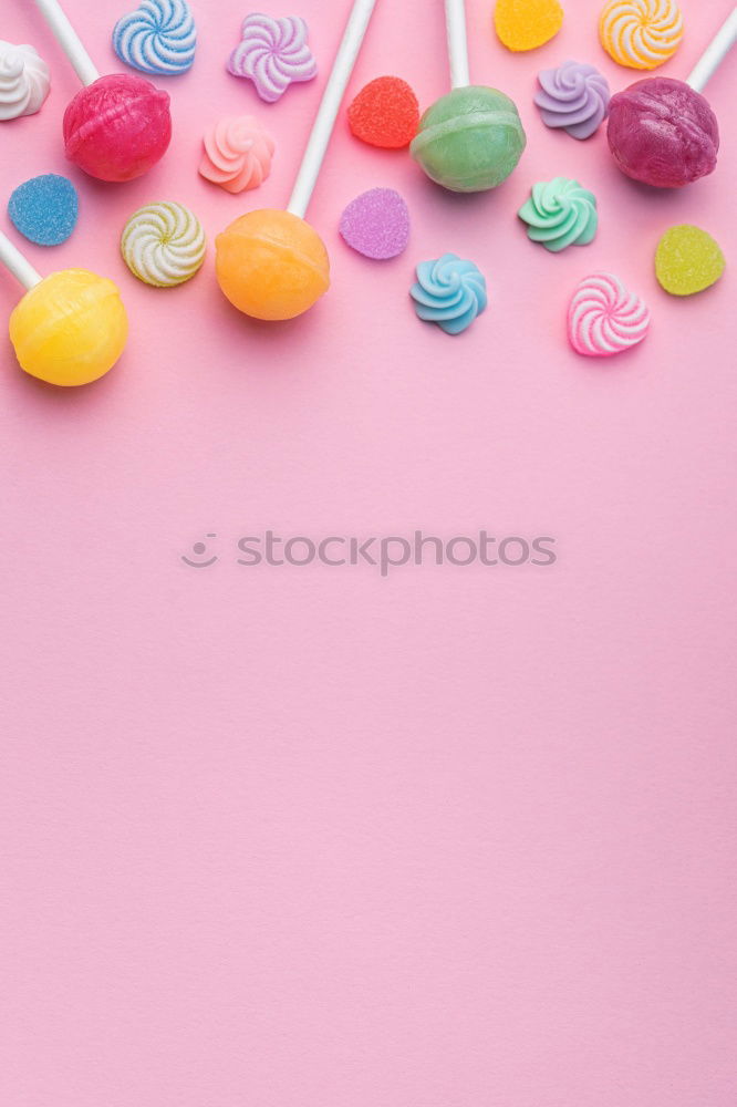 Similar – Image, Stock Photo Colorful bottons on pink background