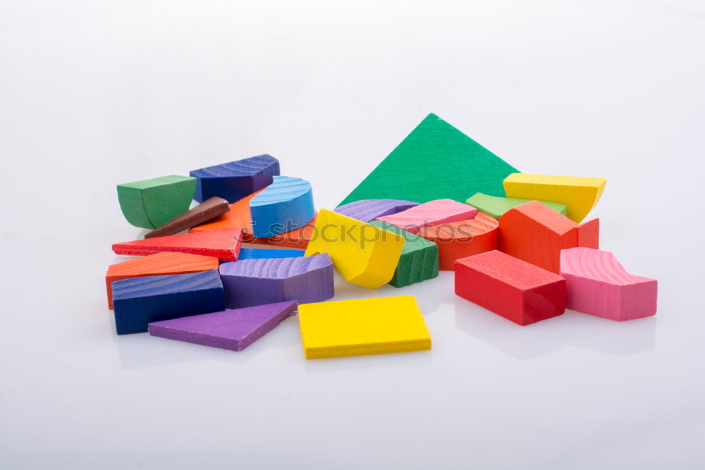 Similar – Image, Stock Photo Floating Plastic geometric cubes in the air. Construction toys