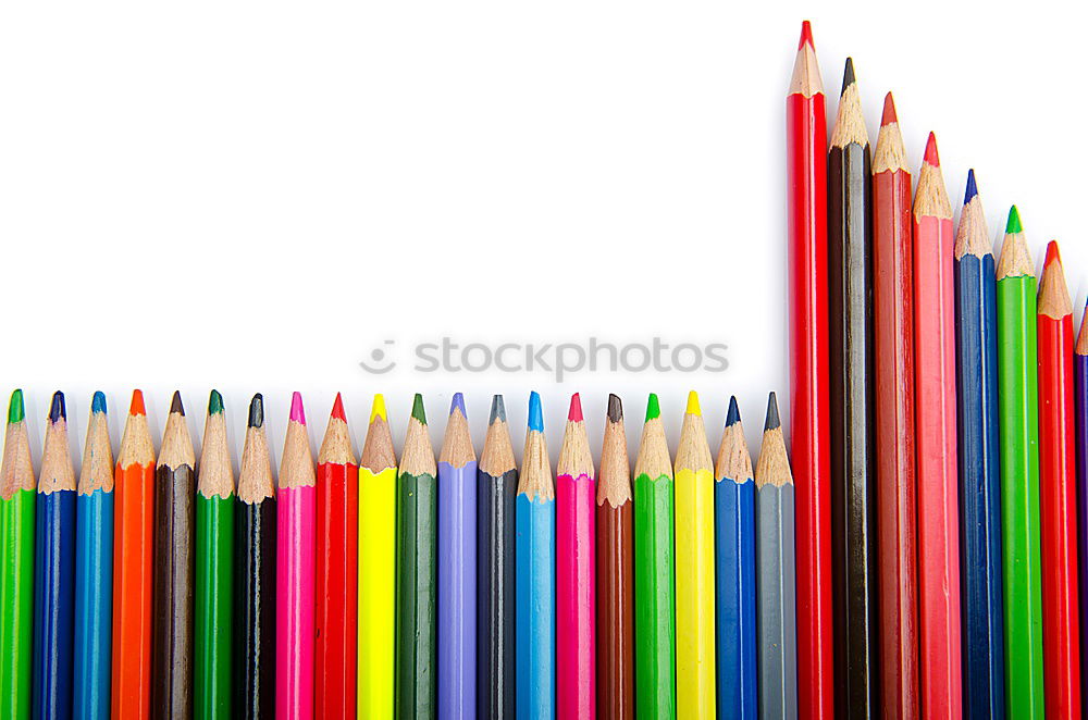 Similar – Color pencils set, row wooden color pencils isolated on white background. colored pencils for drawing. copy space