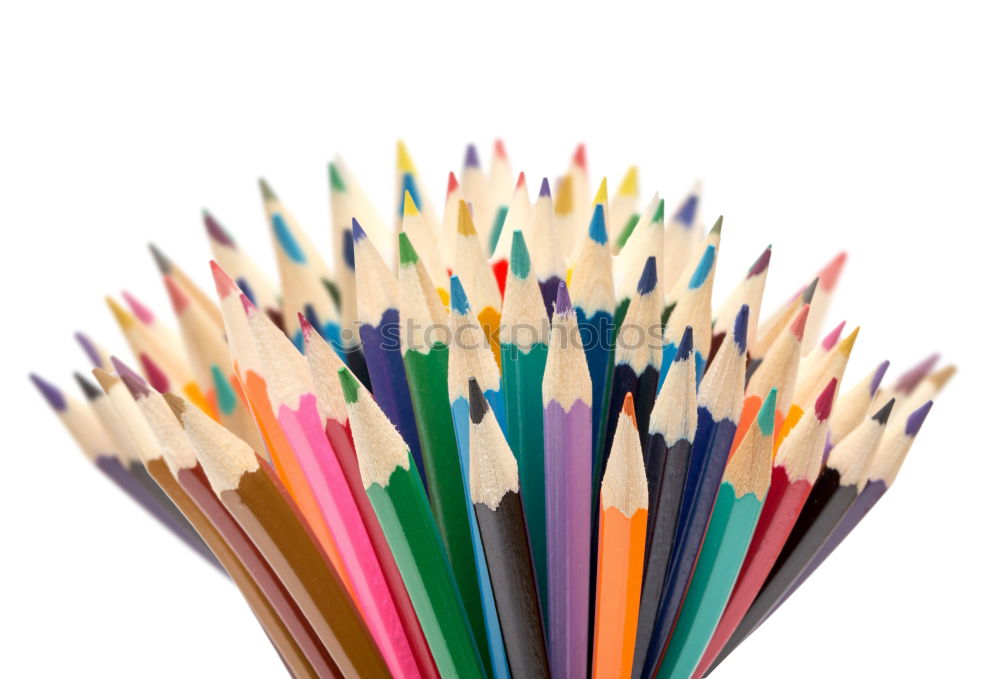 Similar – Variety, colourful pencils in a toy watering can