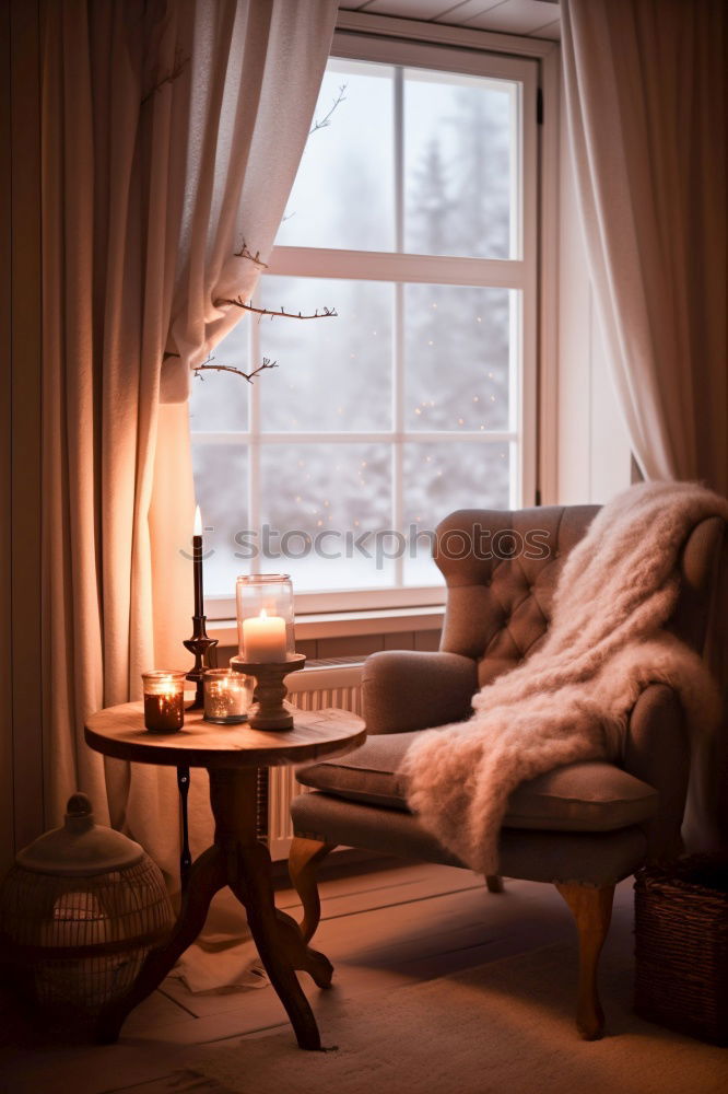 Similar – cozy winter or autumn morning at home