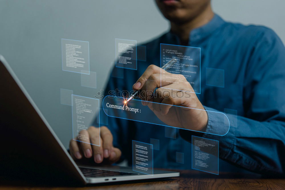 Similar – Image, Stock Photo Young businessman using laptop