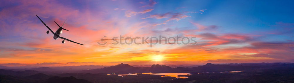 Similar – Image, Stock Photo nightfall river Landscape