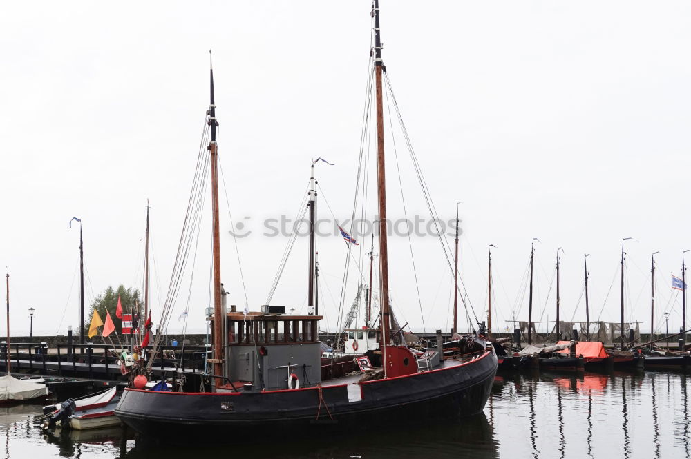 Similar – Baltic cutter in the marina, boat harbour Karlshagen Usedom_001