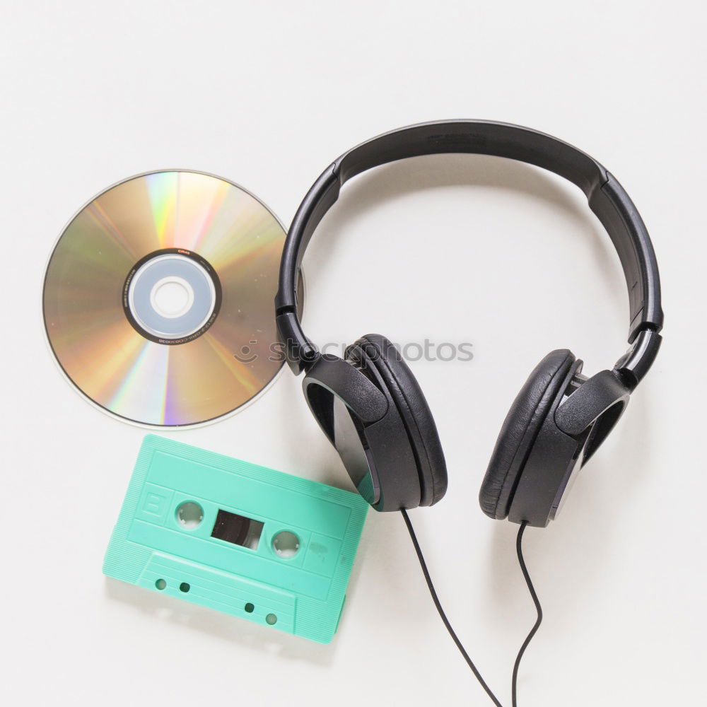 Similar – Image, Stock Photo Flat lay retro colorful cassette tape