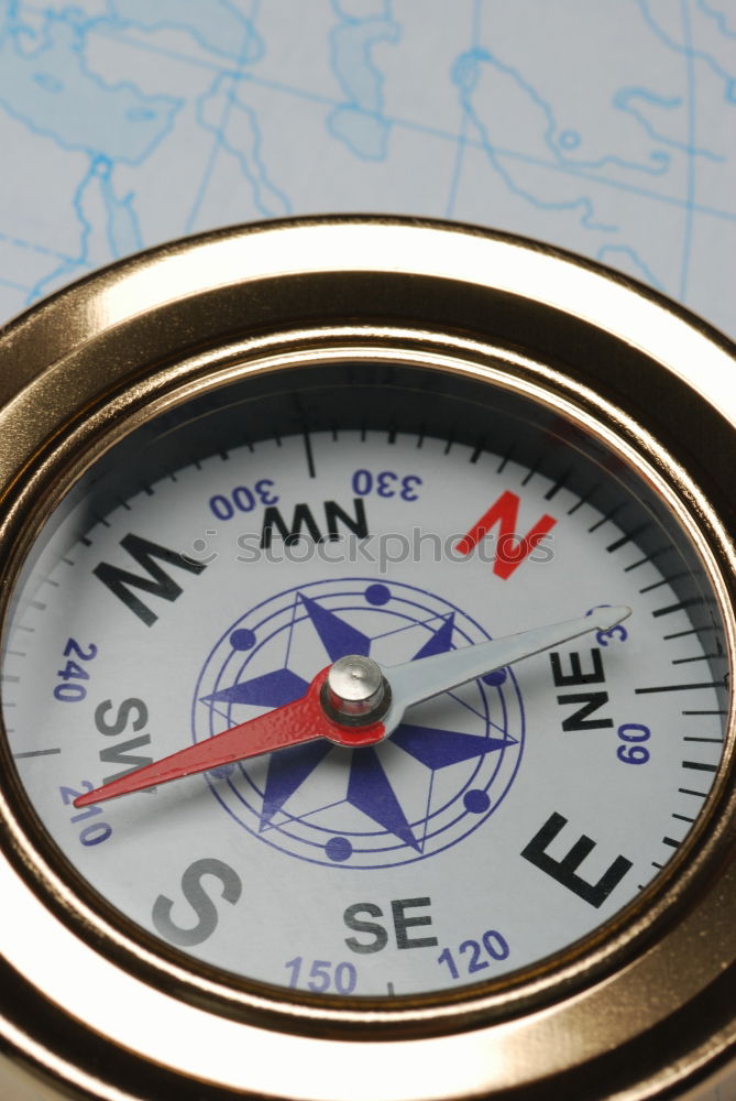 Image, Stock Photo Camera,compass and map