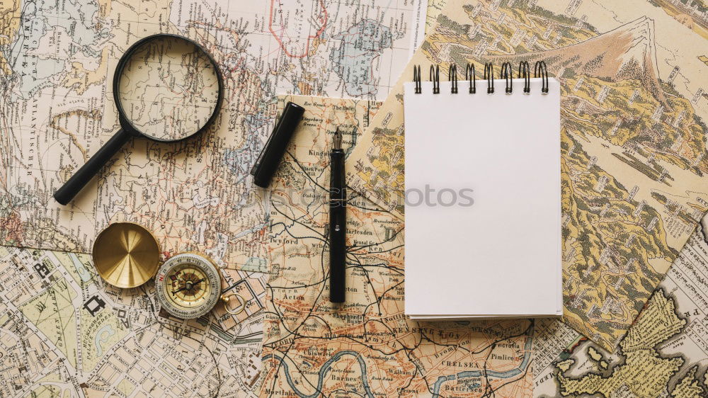 Similar – Image, Stock Photo Planning vacation with map