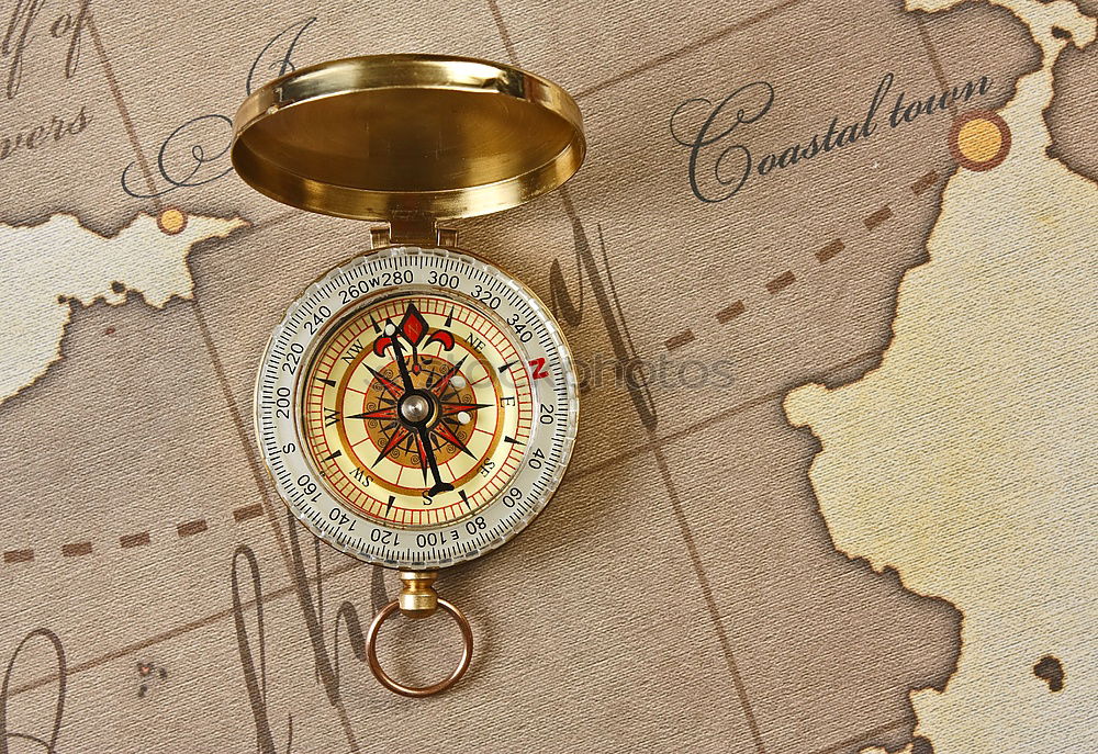 Similar – Image, Stock Photo compass and vintage map on the wooden desk