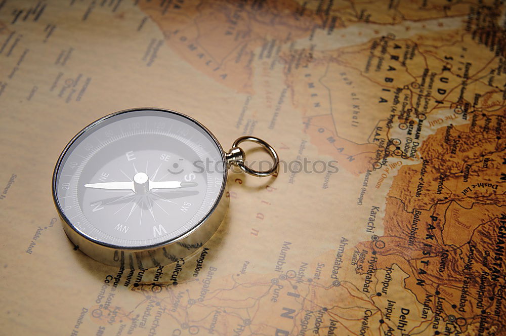 Similar – Image, Stock Photo compass and vintage map on the wooden desk