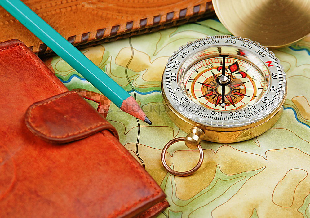 Similar – Image, Stock Photo compass and vintage map on the wooden desk