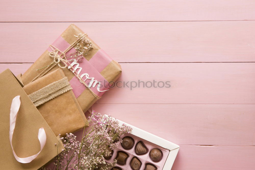 Similar – Star-shaped gift box full of sweets