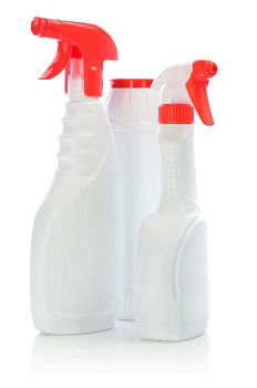 Similar – Cleaning spray products isolated.