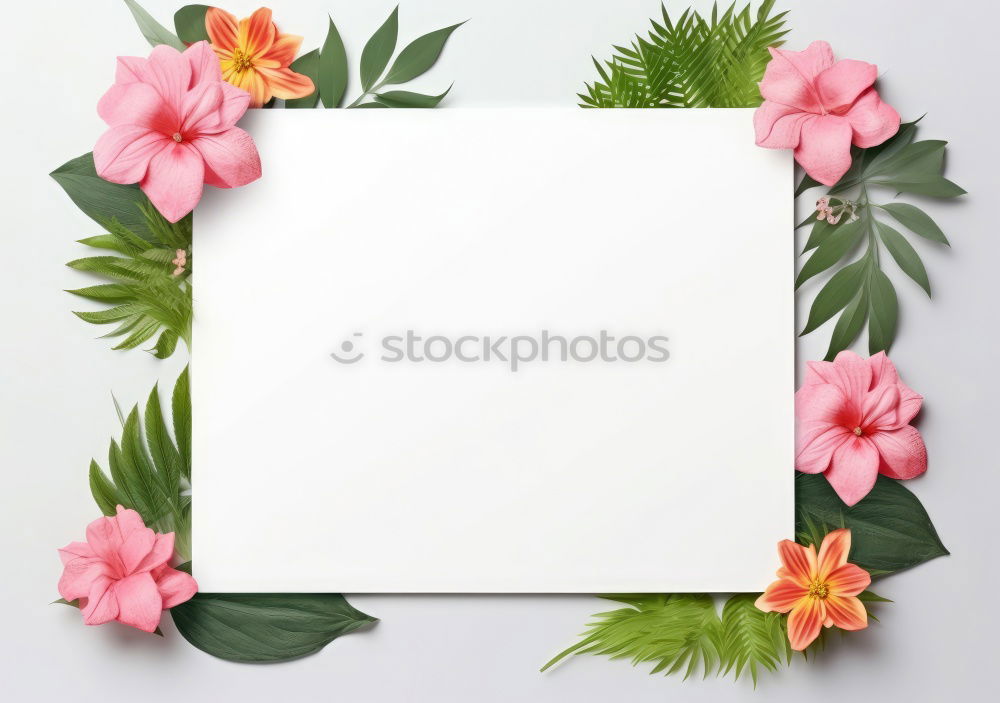 Similar – Image, Stock Photo Tulips on blue background with empty leaf