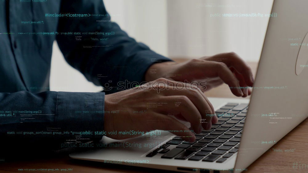 Similar – Image, Stock Photo Young businessman using laptop
