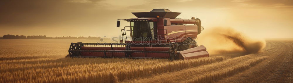 Similar – Image, Stock Photo Harvester on a field