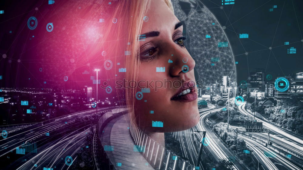 Similar – Image, Stock Photo teenager sits at the breakfast table wrapped in a blanket and looks into her smartphone