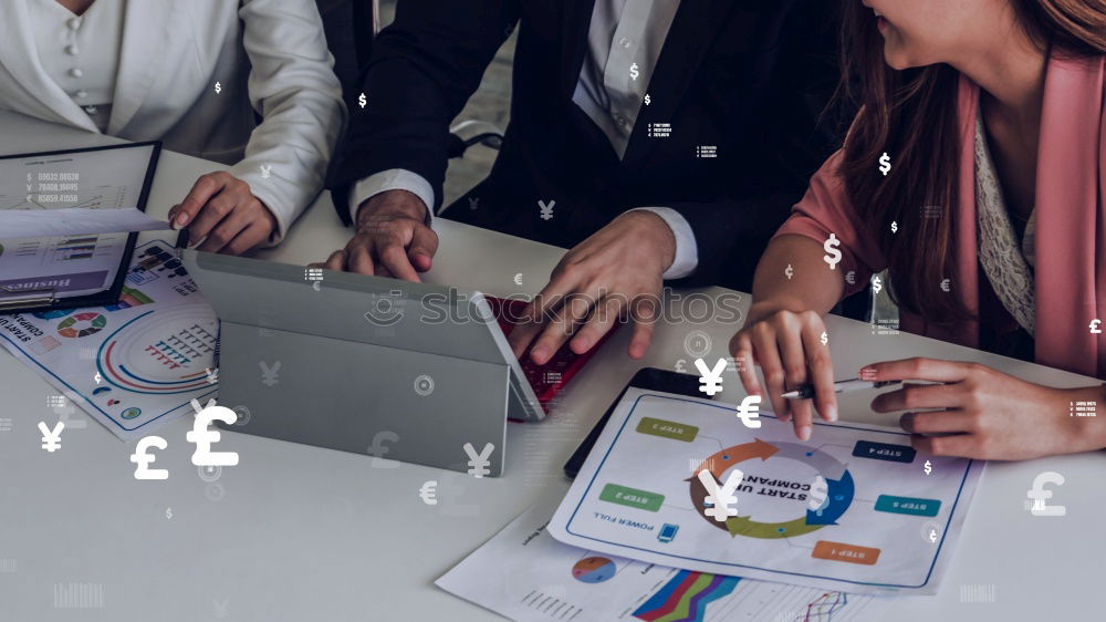 Similar – Group of young adults having a meeting in the office