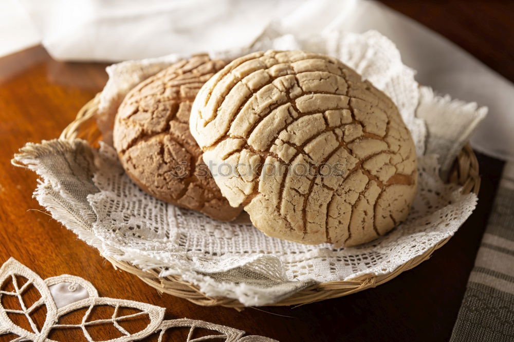 Similar – fresh bread and baked goods on wooden