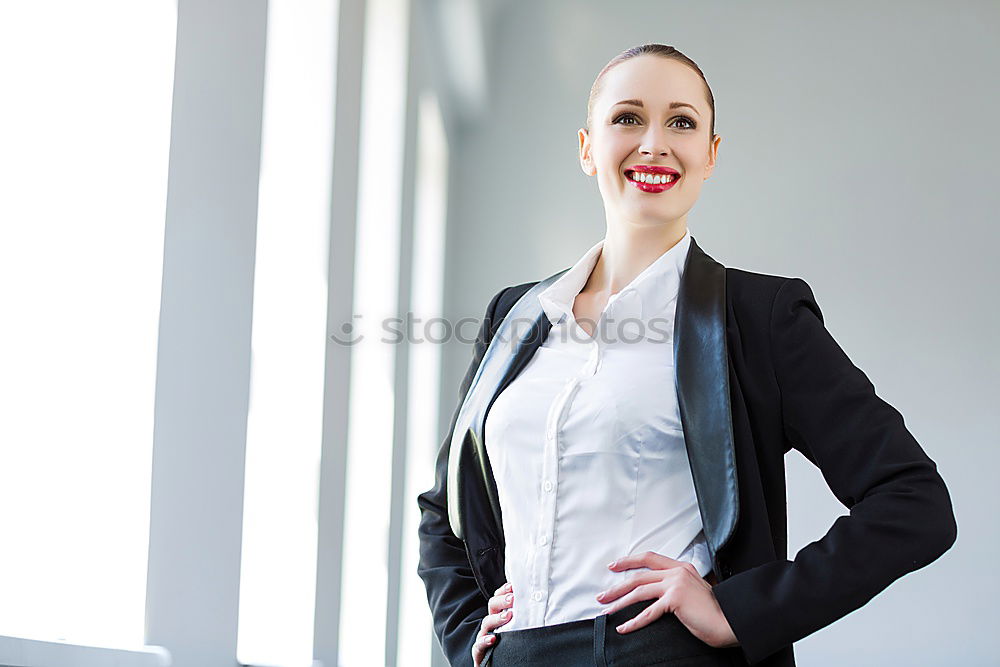 Similar – Image, Stock Photo Woman in whites at modern building