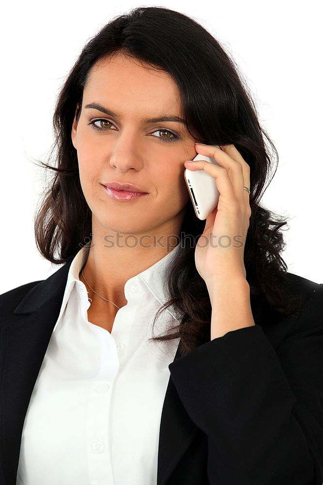 Similar – Image, Stock Photo Smiling Businesswoman Listening on Mobile Phone