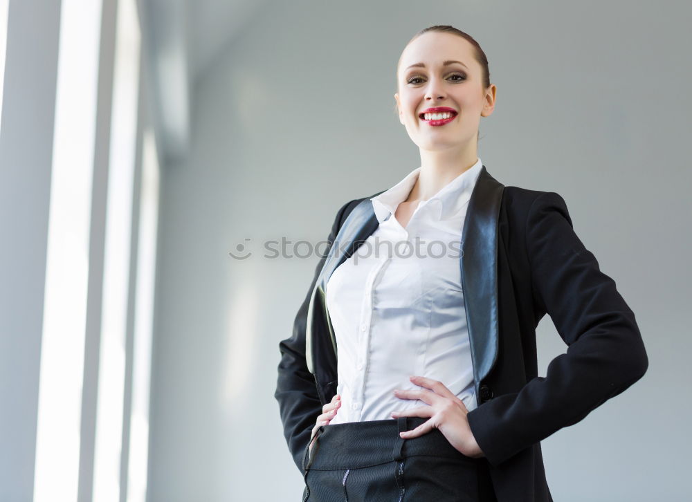 Similar – Image, Stock Photo Woman in whites at modern building