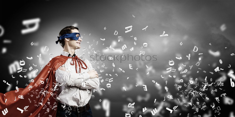 Similar – Image, Stock Photo superwoman Meadow Grass