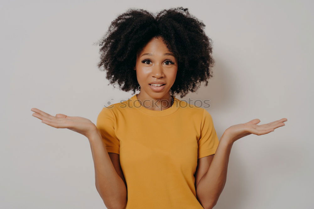 Similar – Ethnic woman making faces