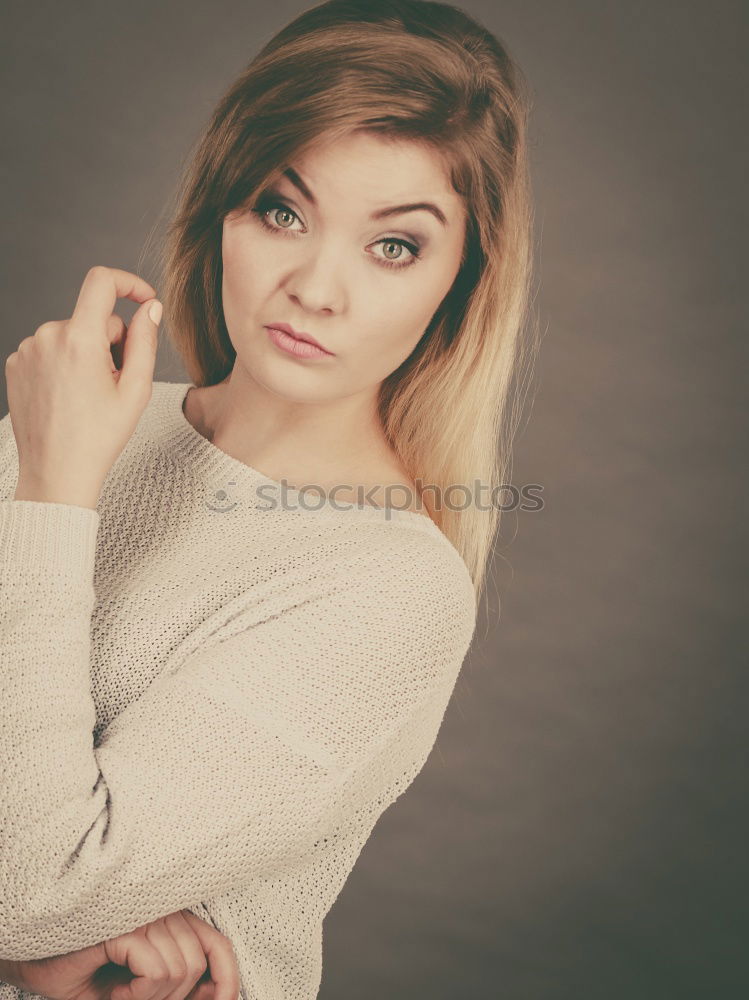 Similar – Image, Stock Photo Blonde woman with nose piercing