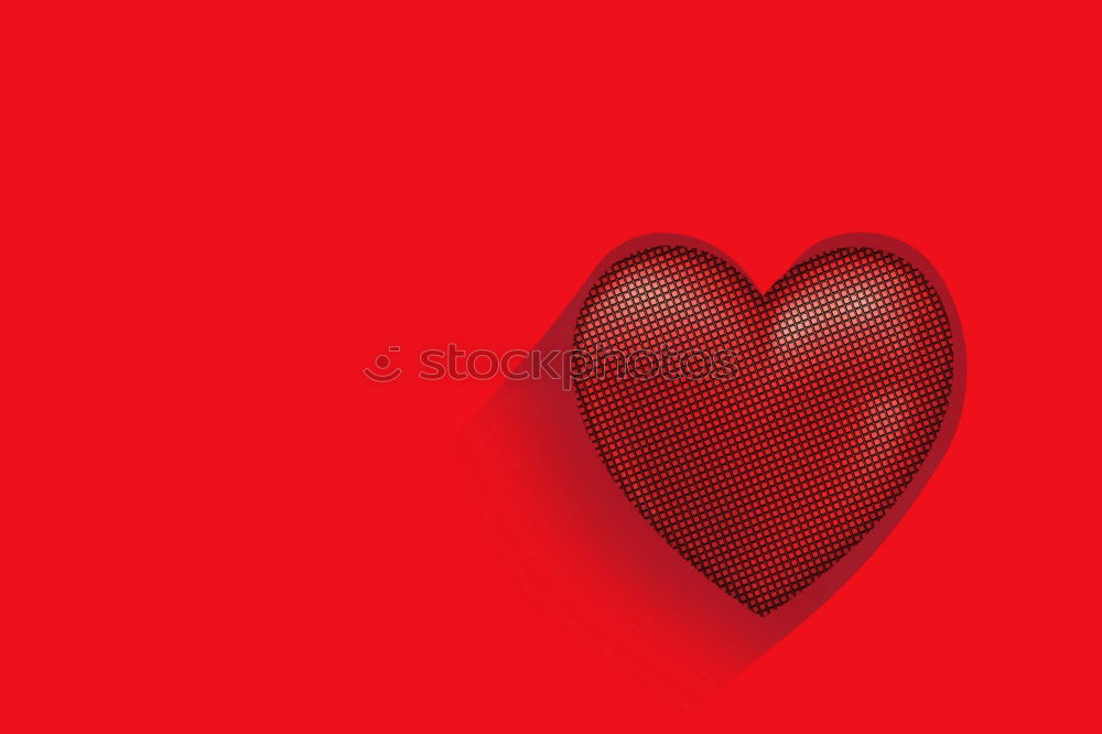 Image, Stock Photo Heart made of red roses on red background for Valentine’s Day.