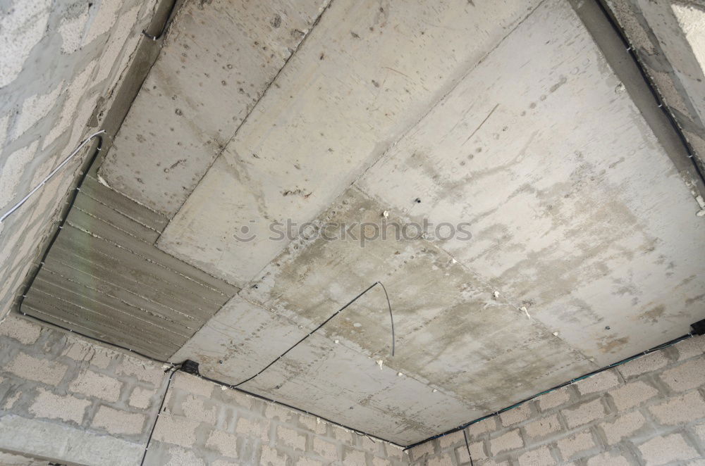 Image, Stock Photo shaft Garage Concrete Gray