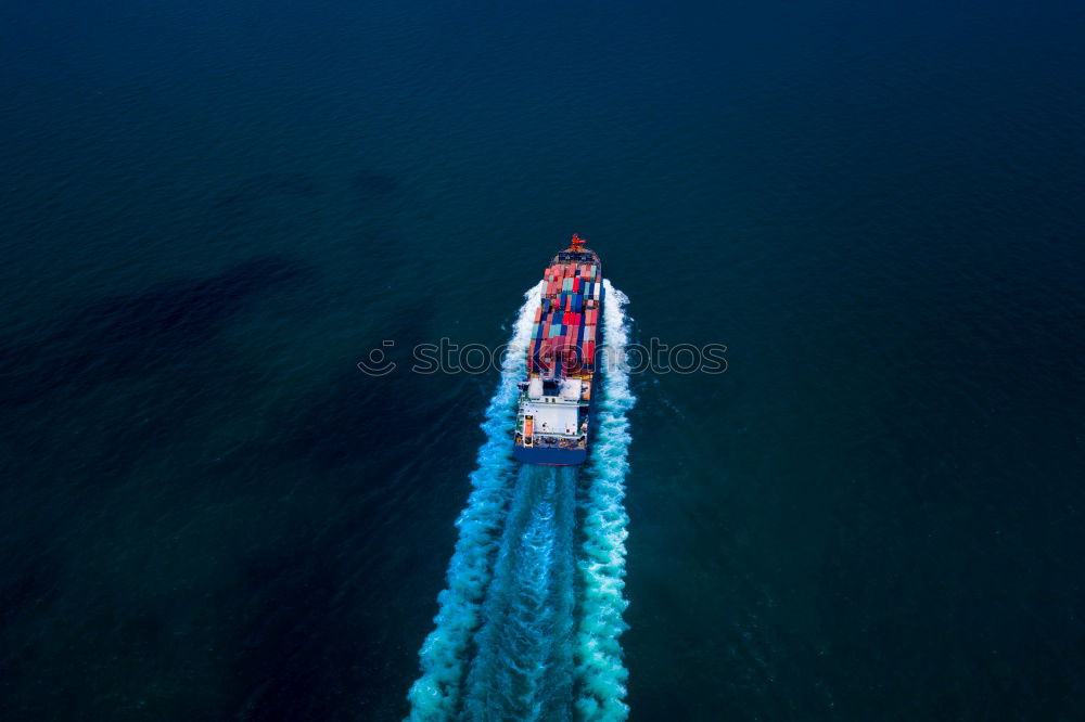 Similar – Motor boat on blue Lake Garda II